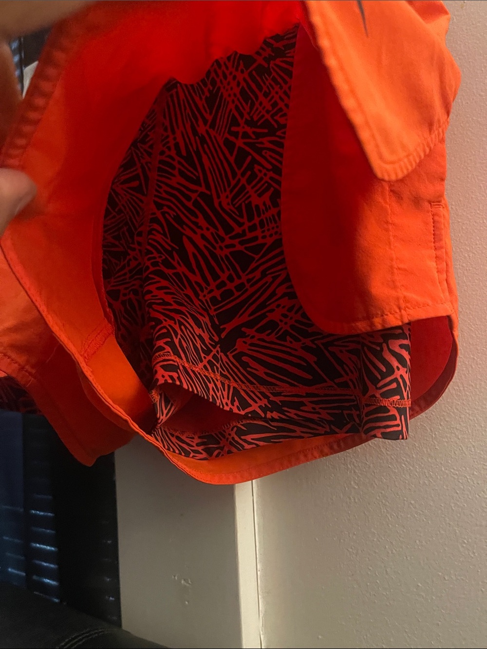 Nike Women's Full Flex 2-in-1 Twist Shorts Crimson Orange Black Size Medium NWOT - Picture 3 of 12